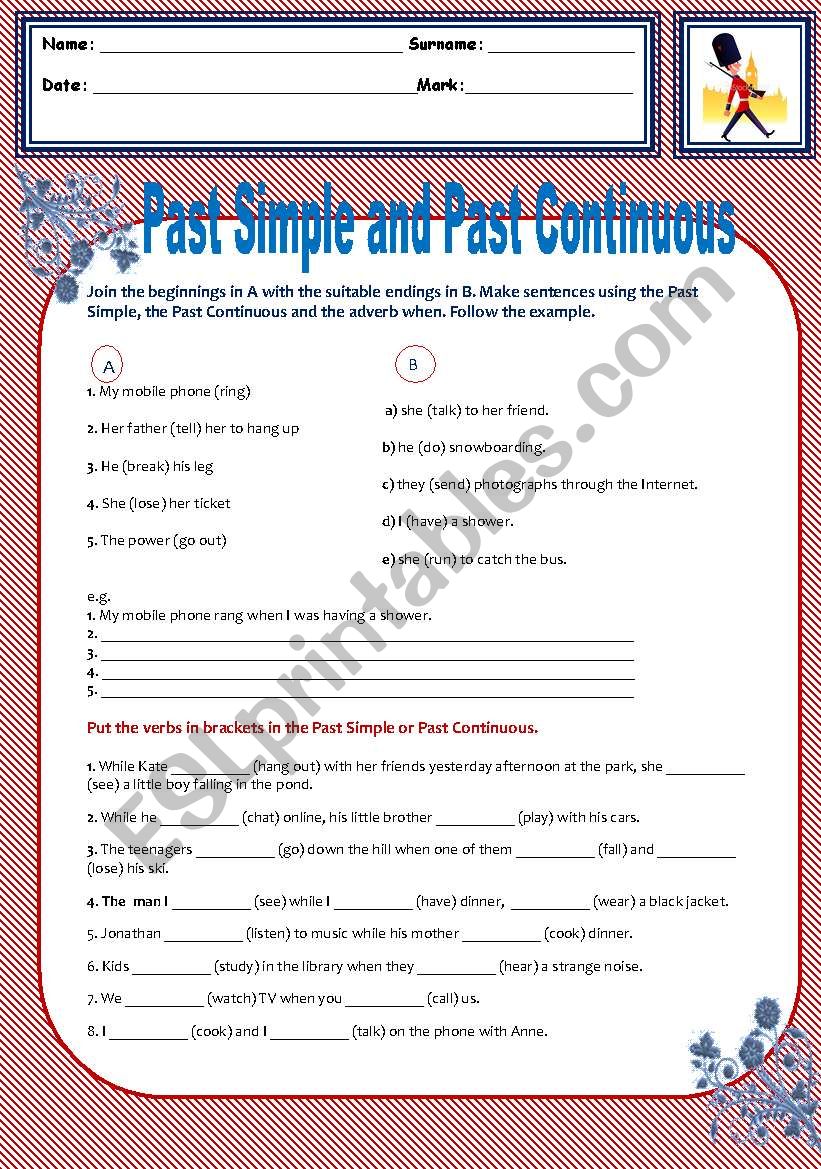 Past Simple versus Past Continuous