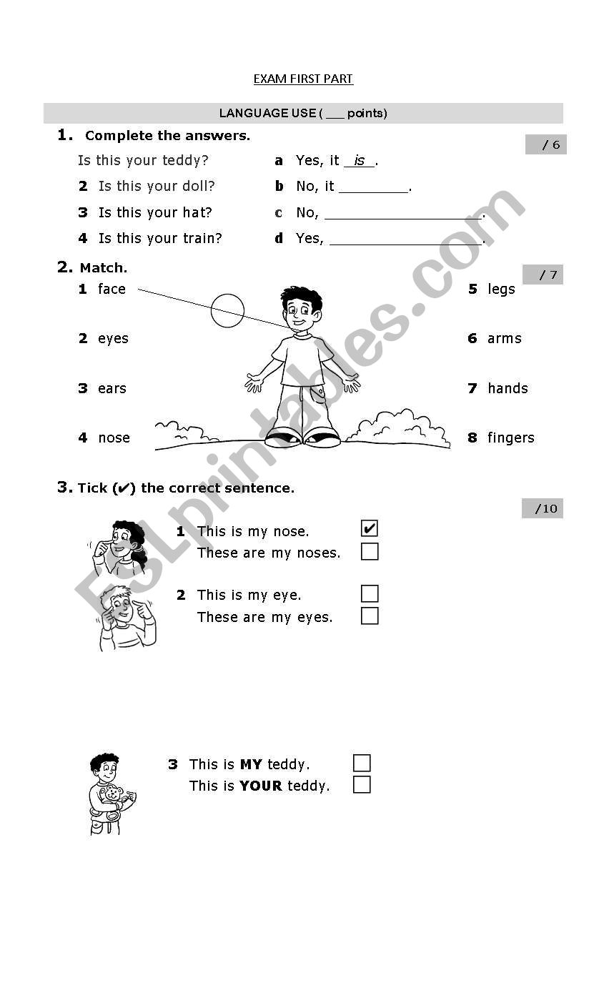 ENGLISH EXAM: LANGUAGE USE AND READING