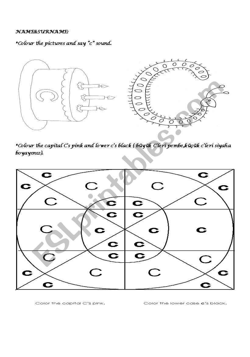 c sound worksheet