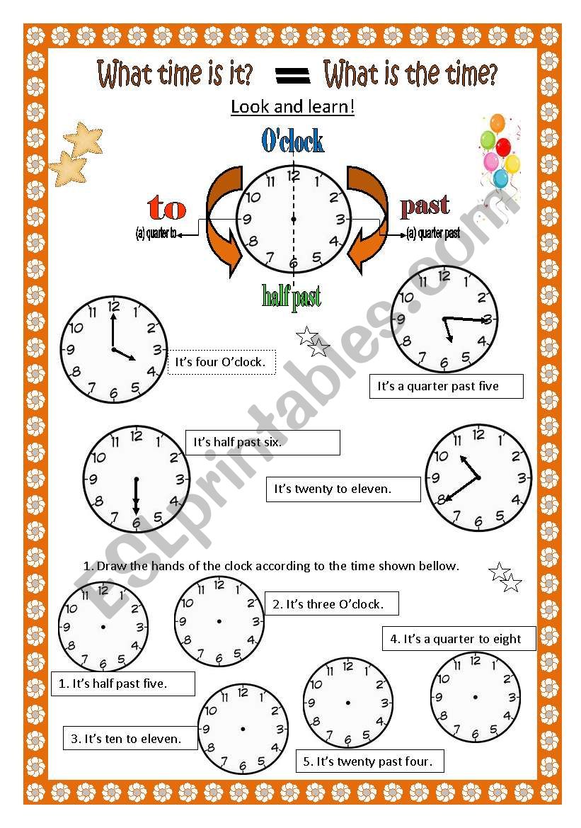 What time is it? worksheet