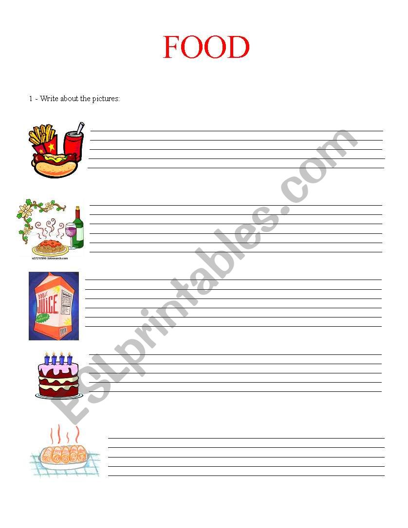 Food worksheet