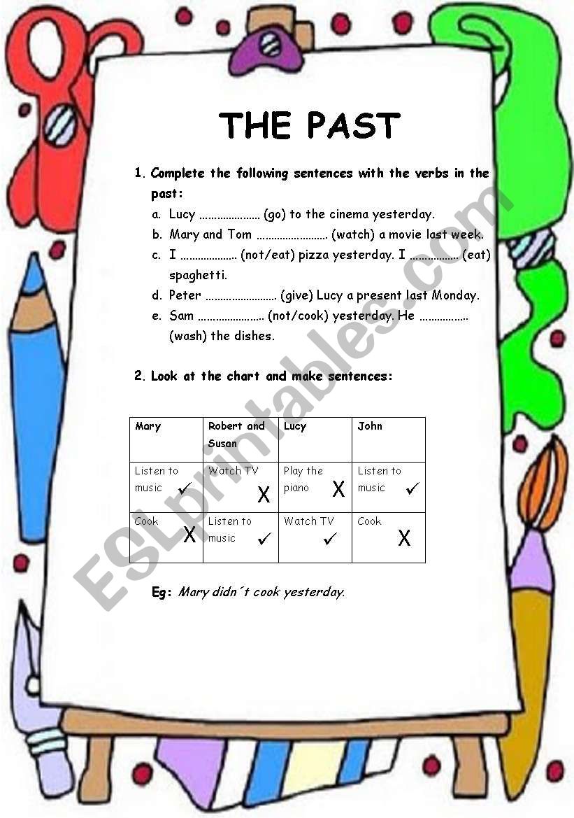 The Simple Past worksheet