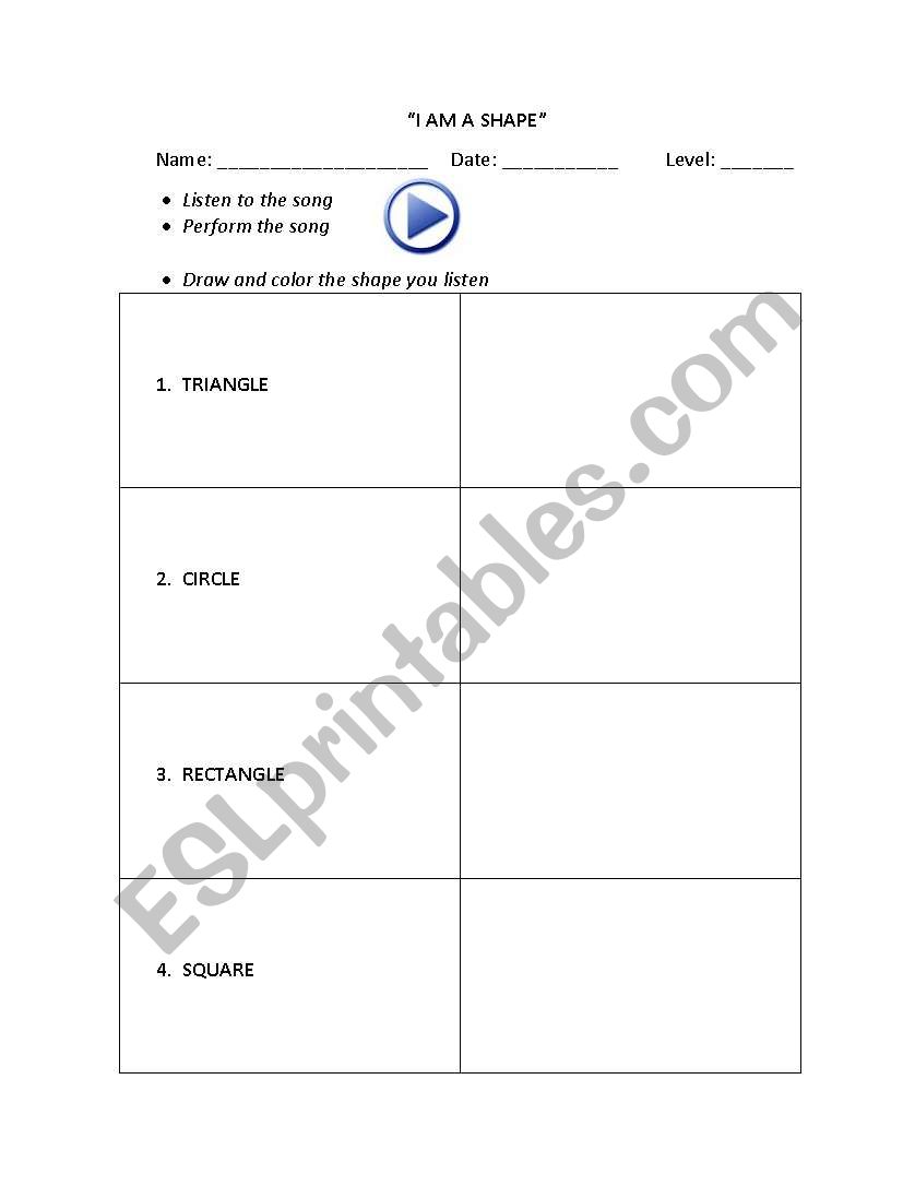 Shapes worksheet