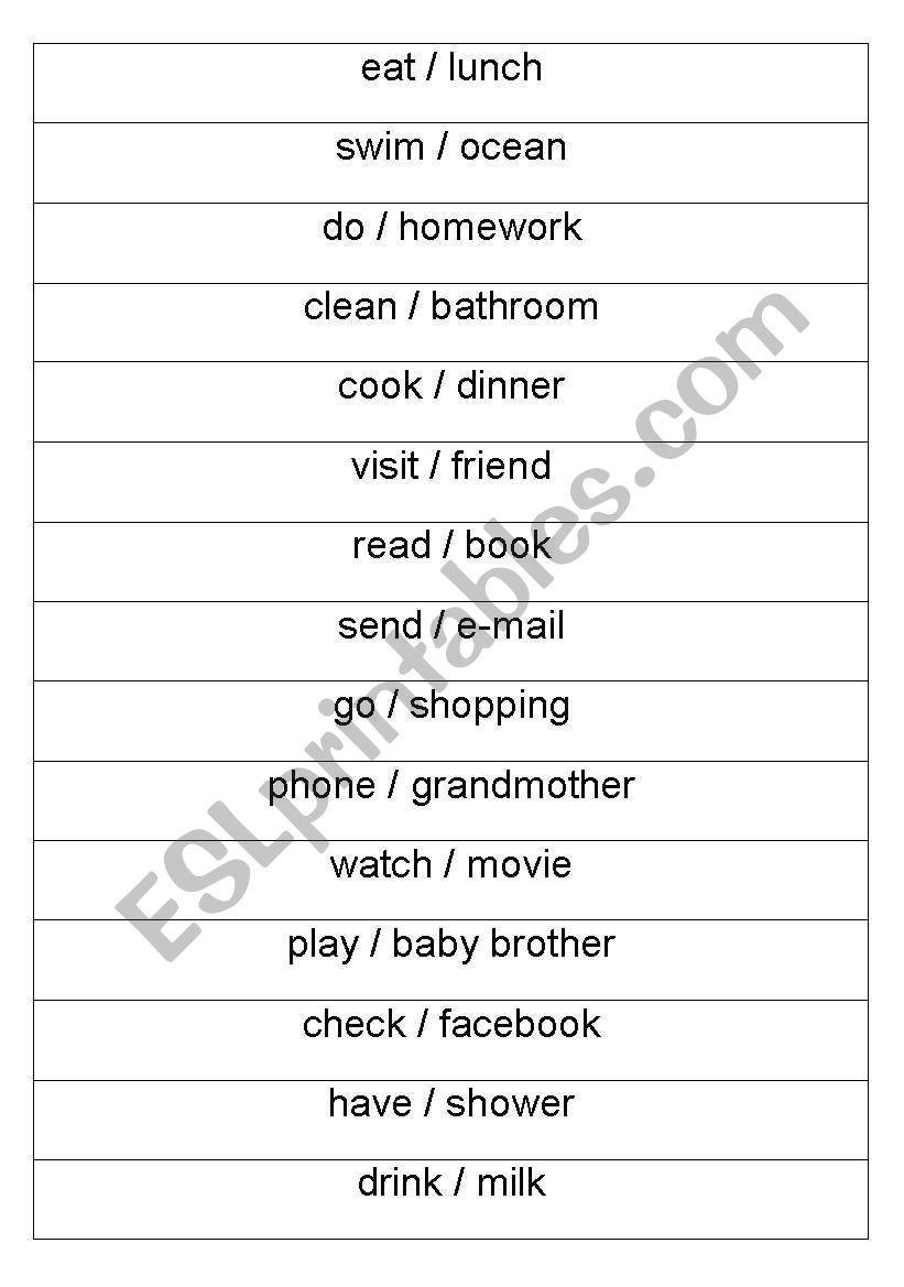 PAST PERFECT GAME worksheet