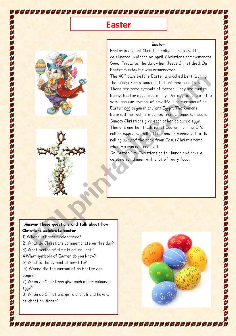 Easter worksheet