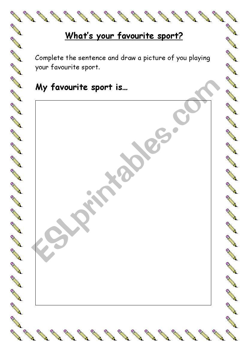My Favourite Sport is... worksheet