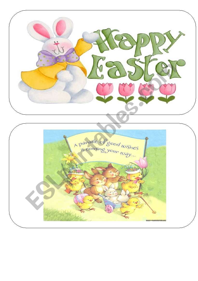 Easter FLASH CARDS- SET 1 worksheet