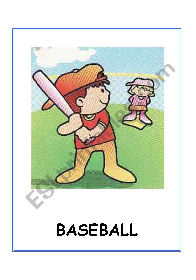 Sports flashcards.10 flashcards fully editable