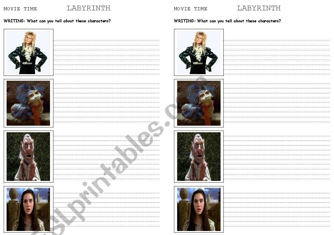 LABERINTH THE MOVIE Part 2 worksheet