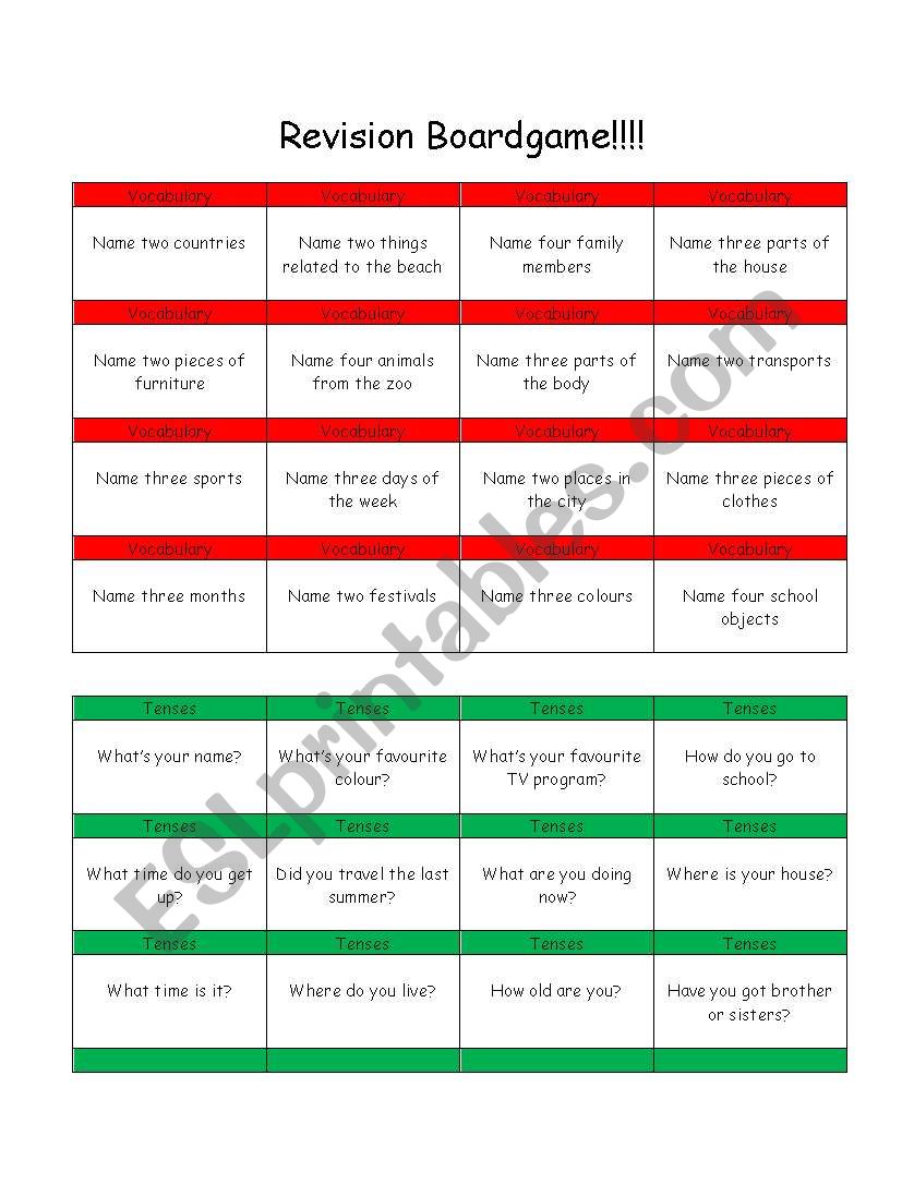 Boardgame to practice or Icebreak your lessons!