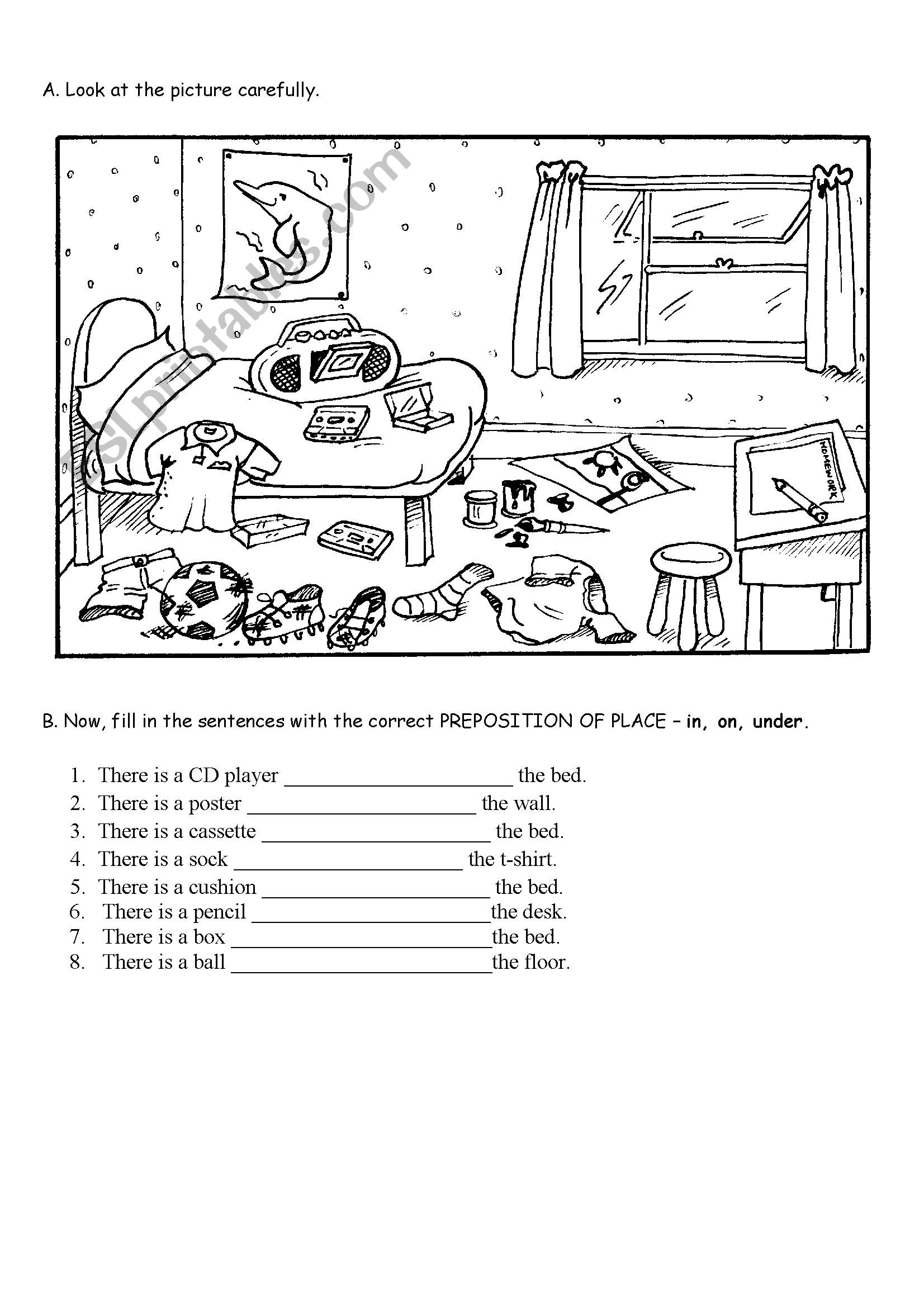 PREPOSITIONS worksheet