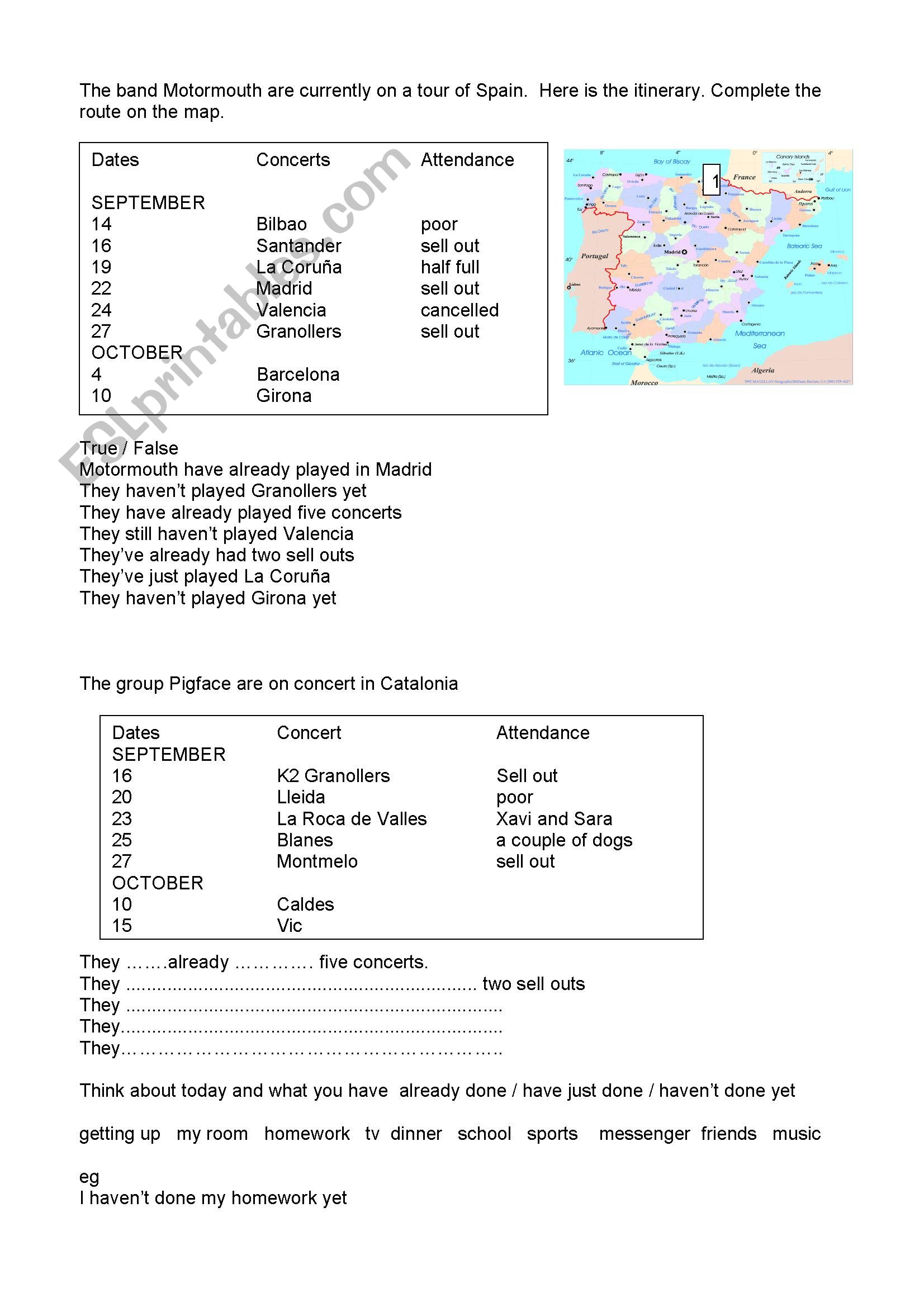 still, yet, already worksheet worksheet