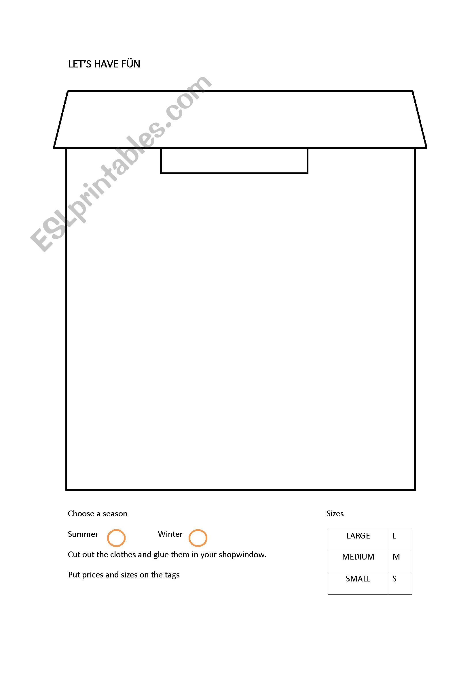 clothes - Lets have fun worksheet