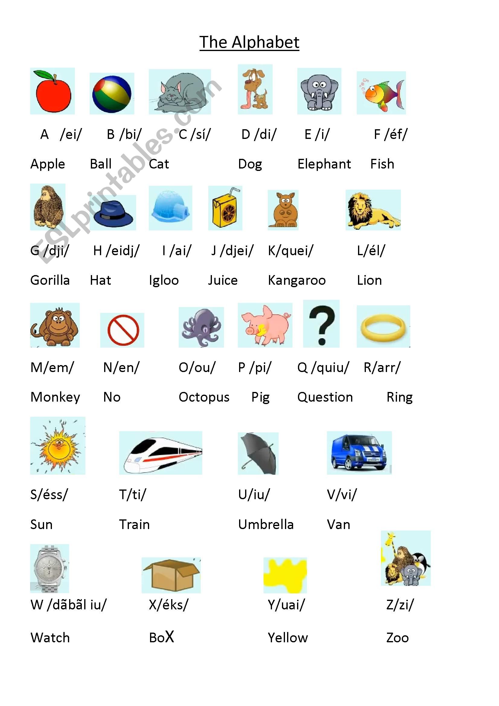 The Alphabet sounds - ESL worksheet by fabifuhr