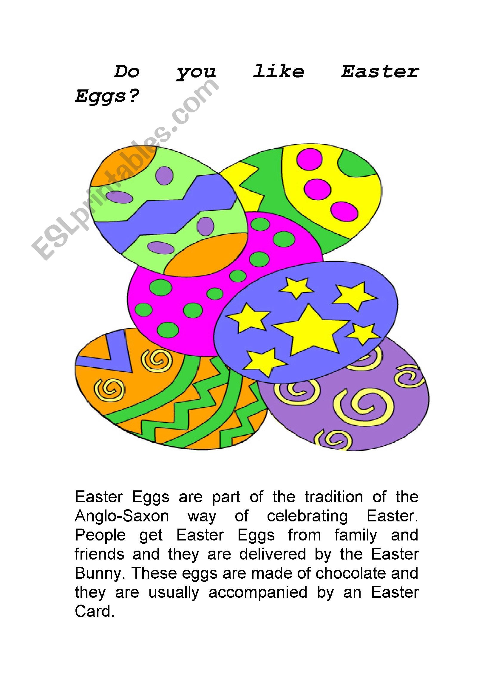 Do you Like Easter Eggs? worksheet