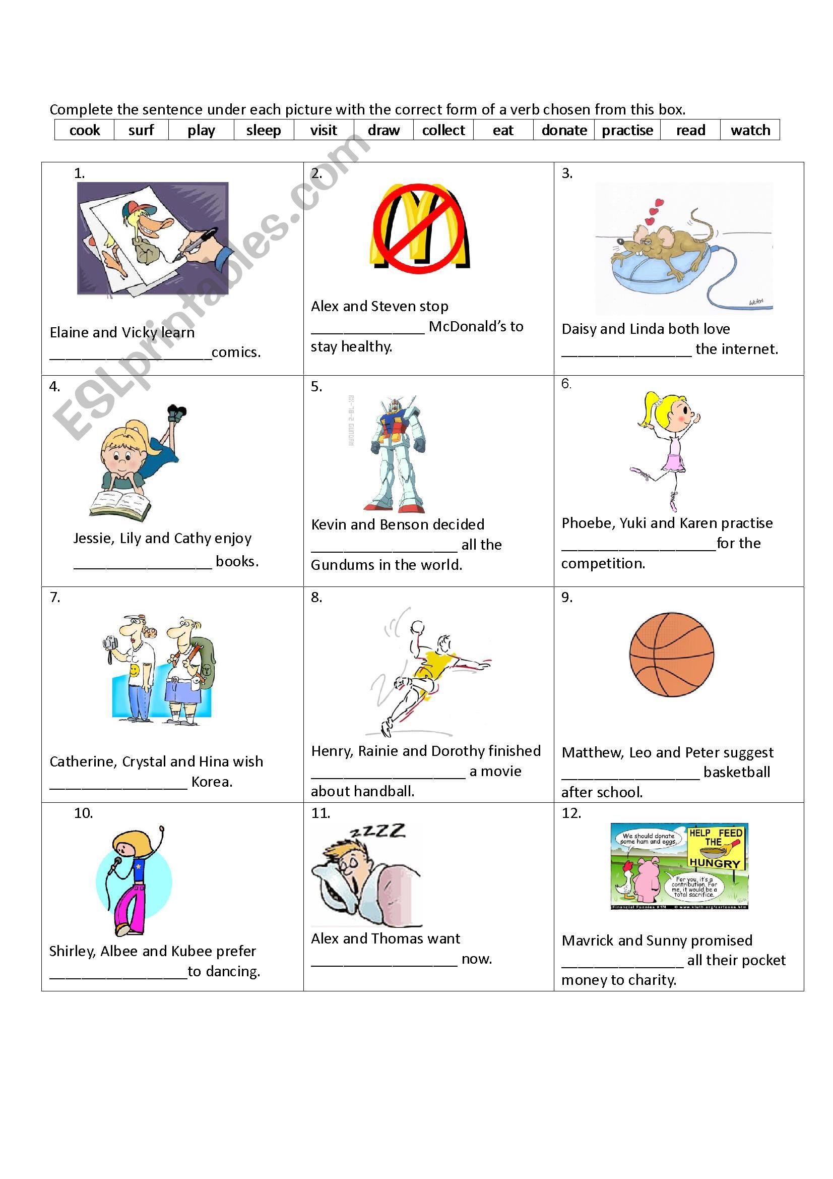 Verbs followed by gerund and to-infinitive