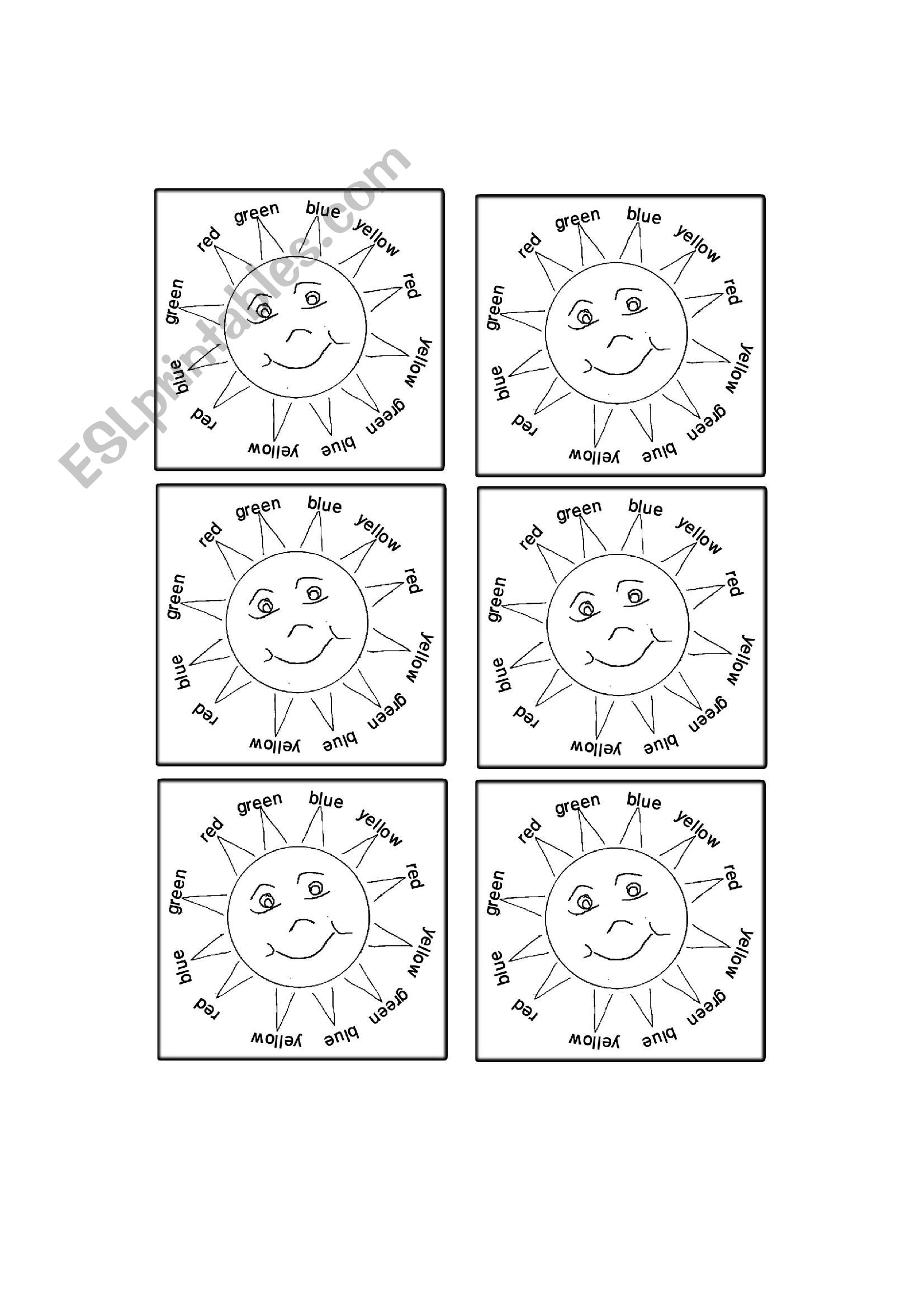 colors worksheet