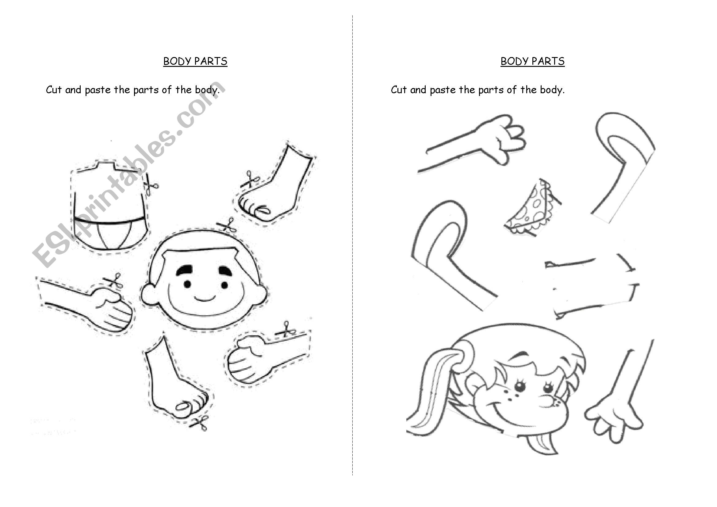 Body Parts worksheet