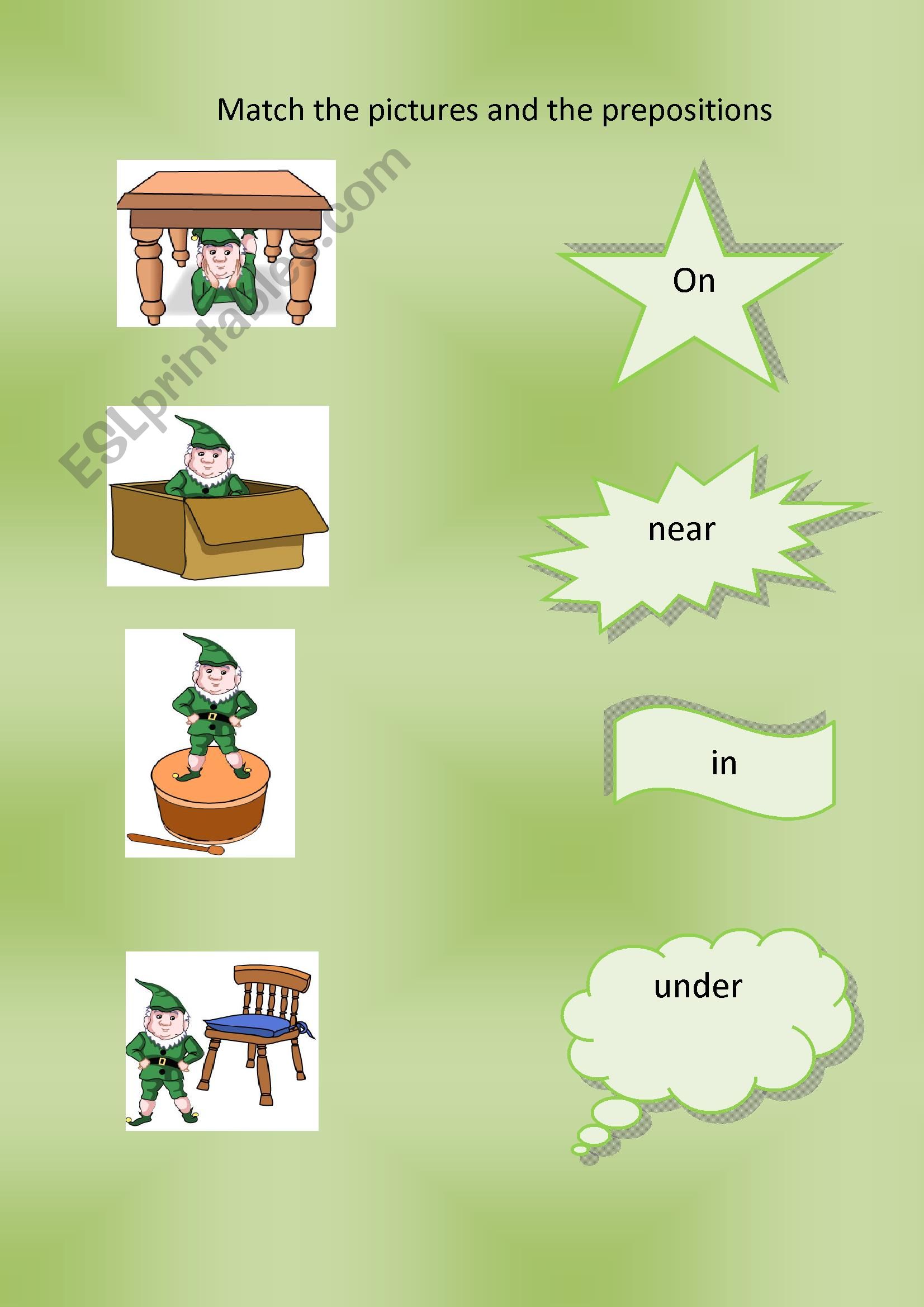 prepositions worksheet