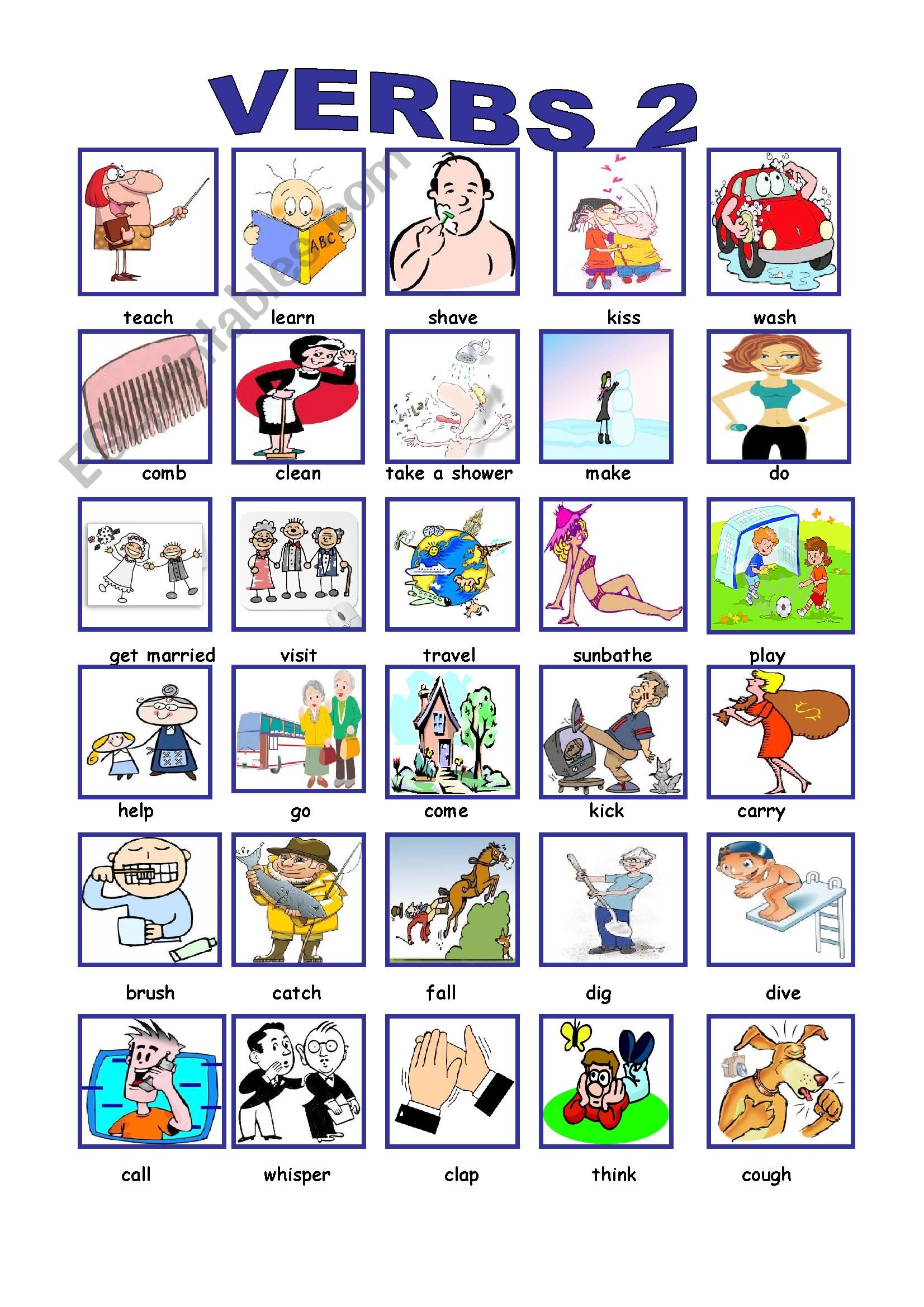 verbs 2 worksheet