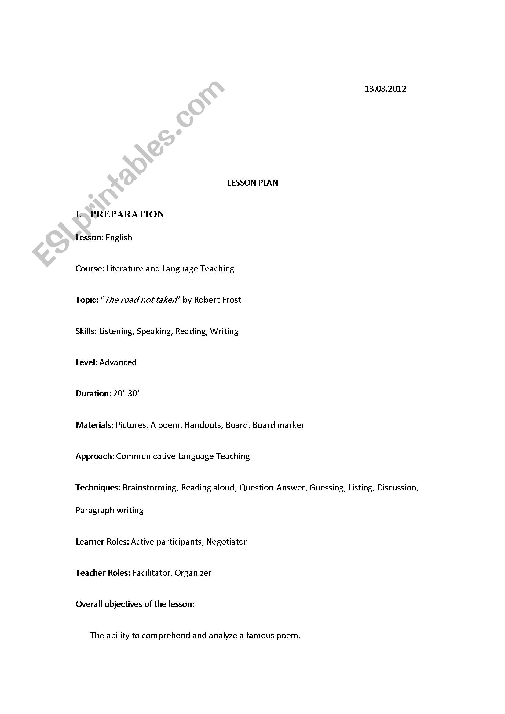 literature and language teaching