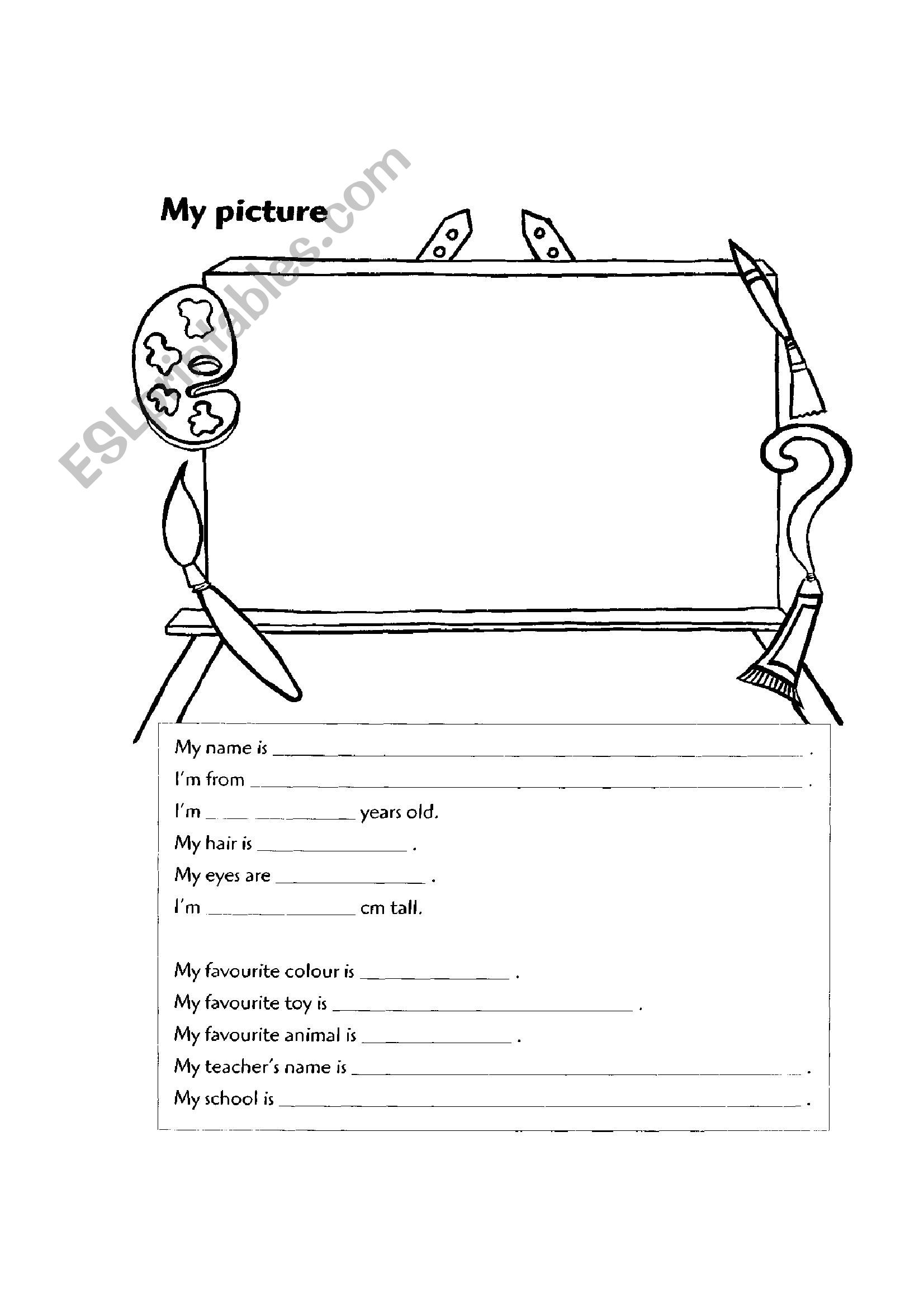 My picture worksheet