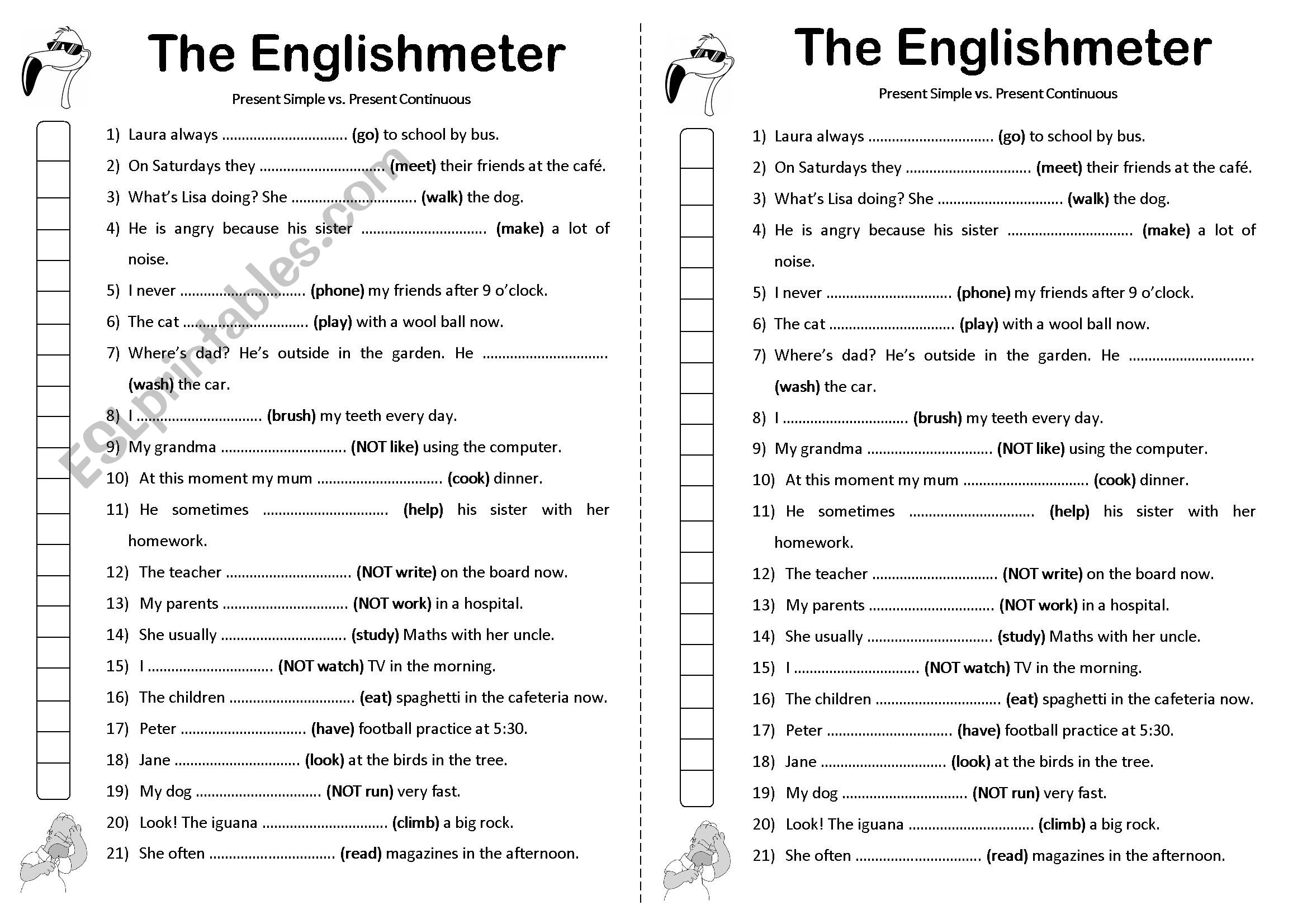 The Englishmeter - Present Tenses