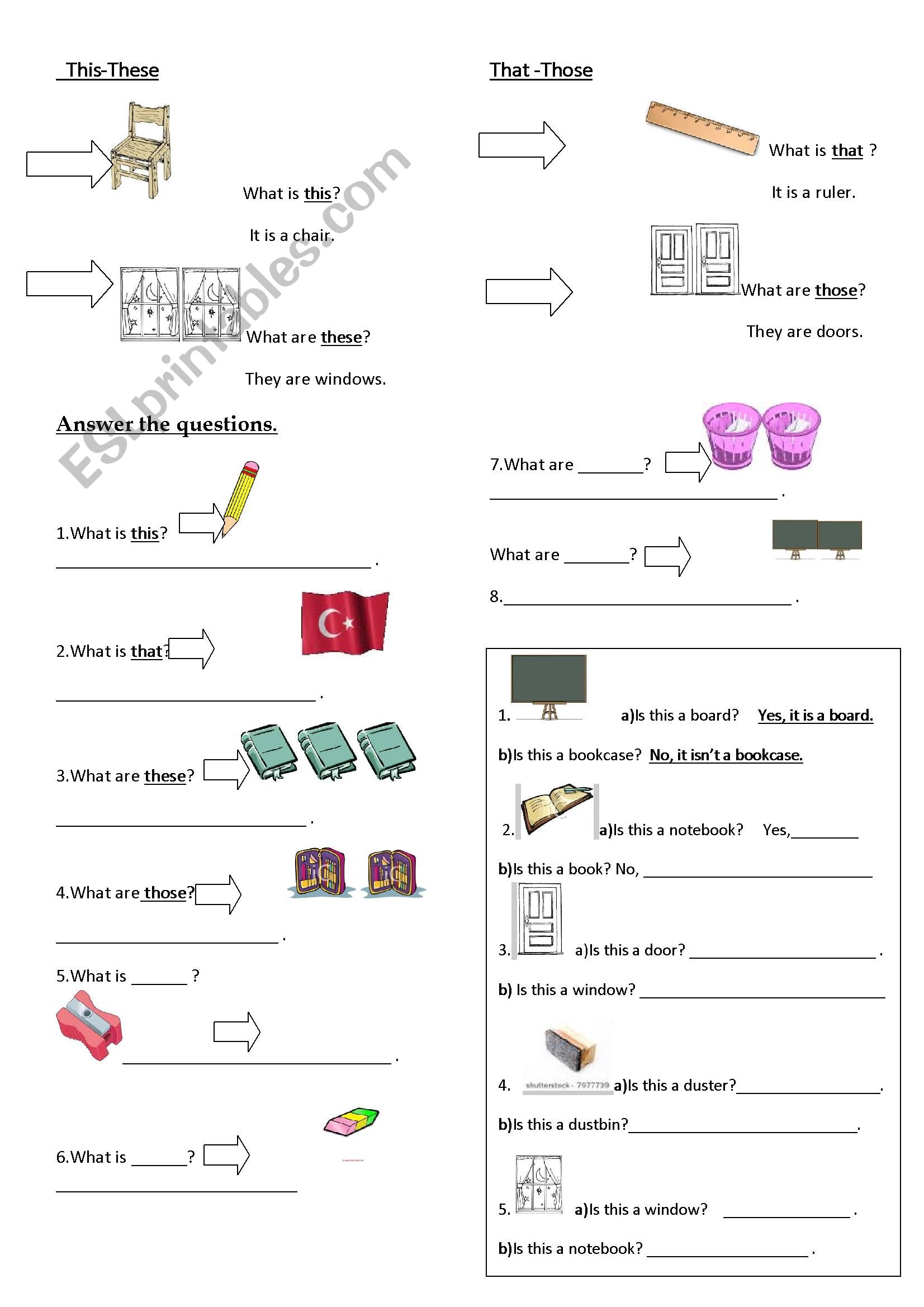 This-That-These-Those worksheet