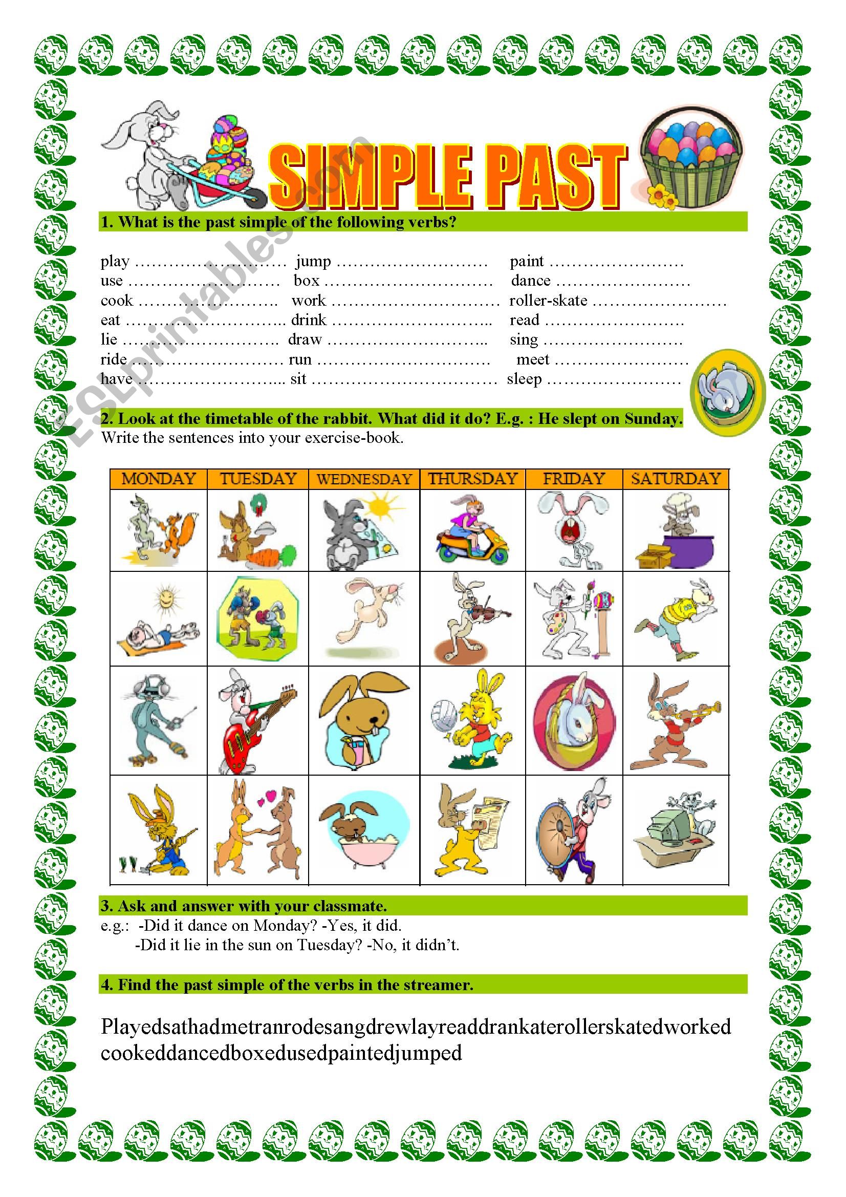 PAST SIMPLE - EASTER worksheet