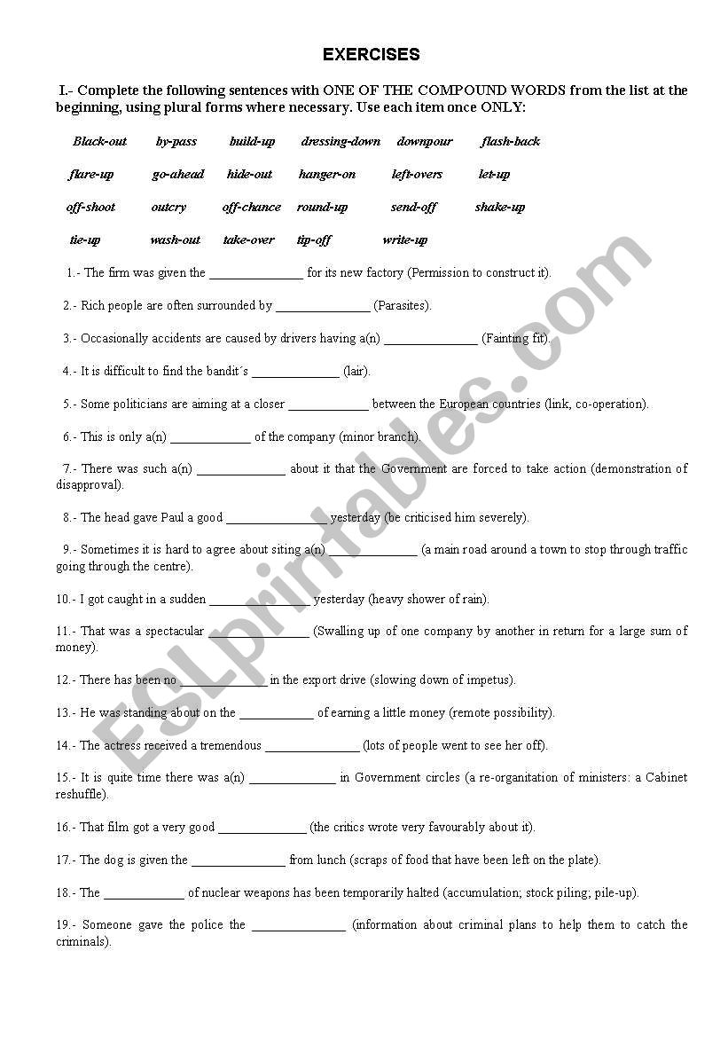 Compound Words worksheet