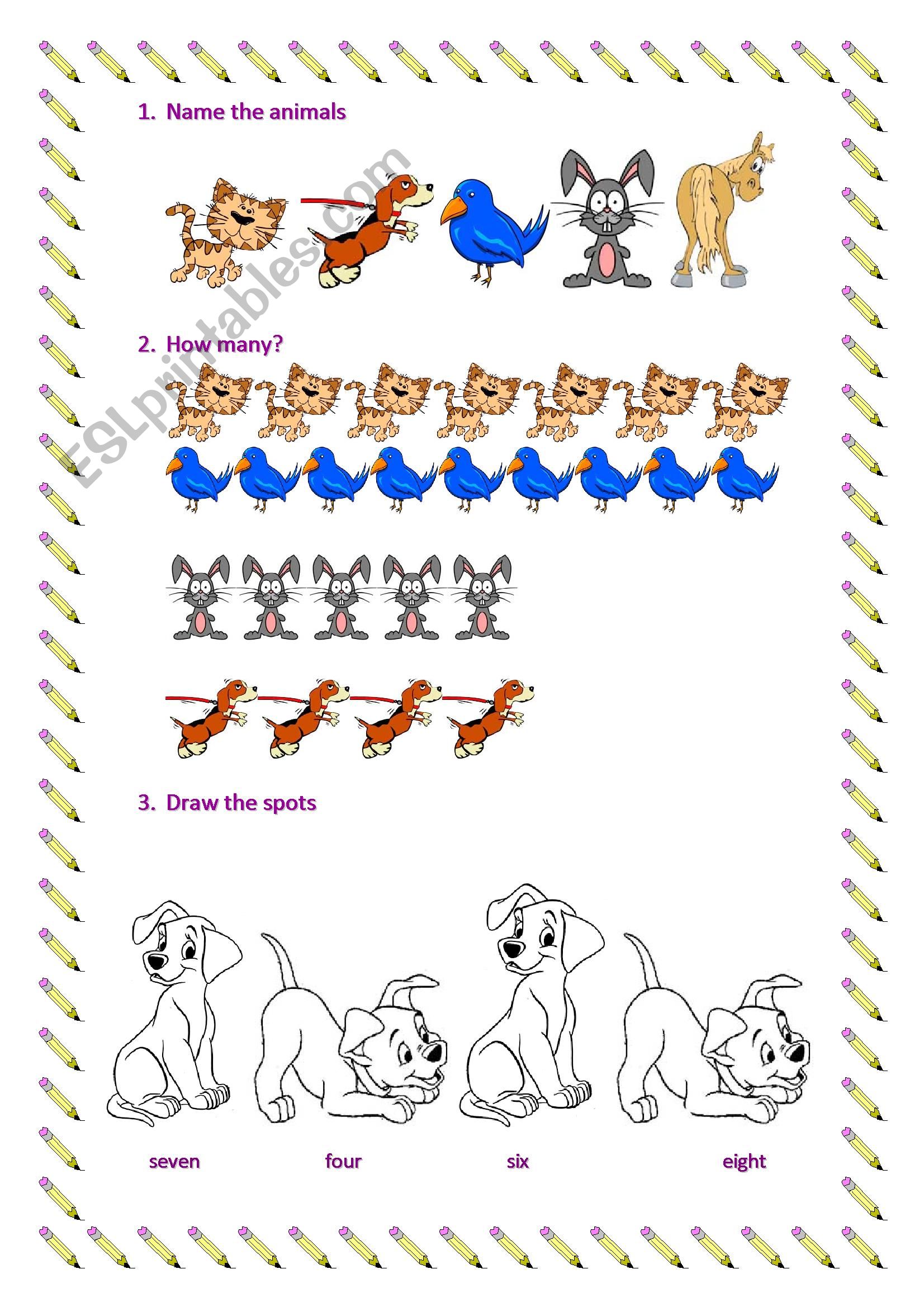 Animals (English Adventure) worksheet