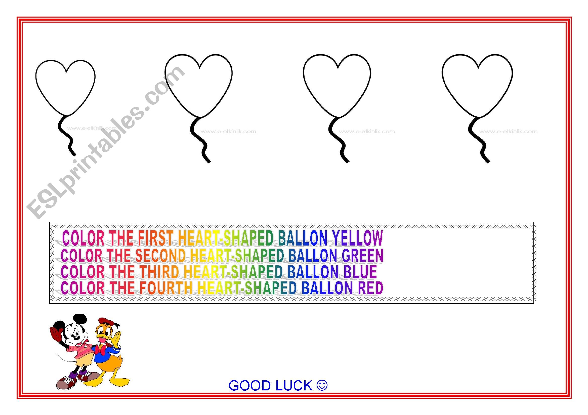 COLORS  worksheet
