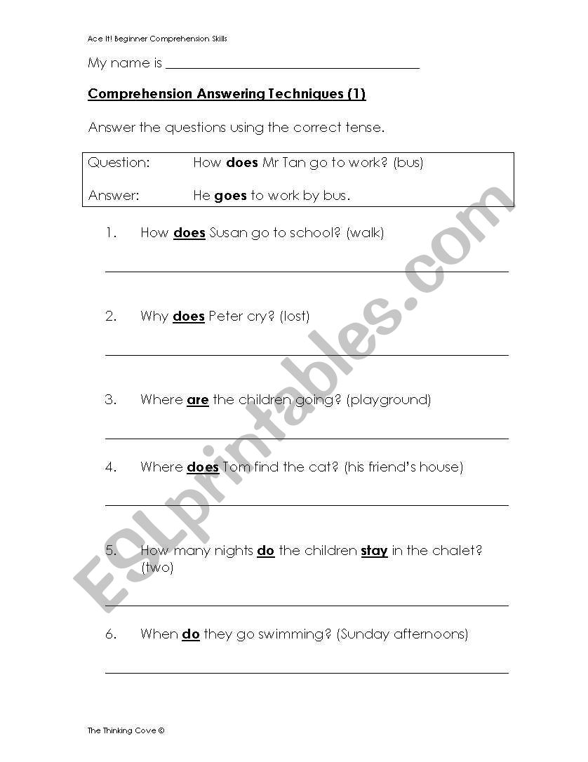Answering Questions in the Correct Tense (1)