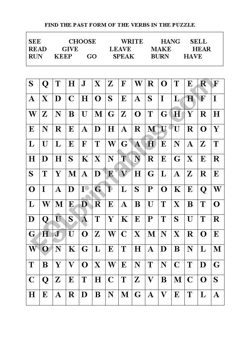 SIMPLE PAST TENSE worksheet