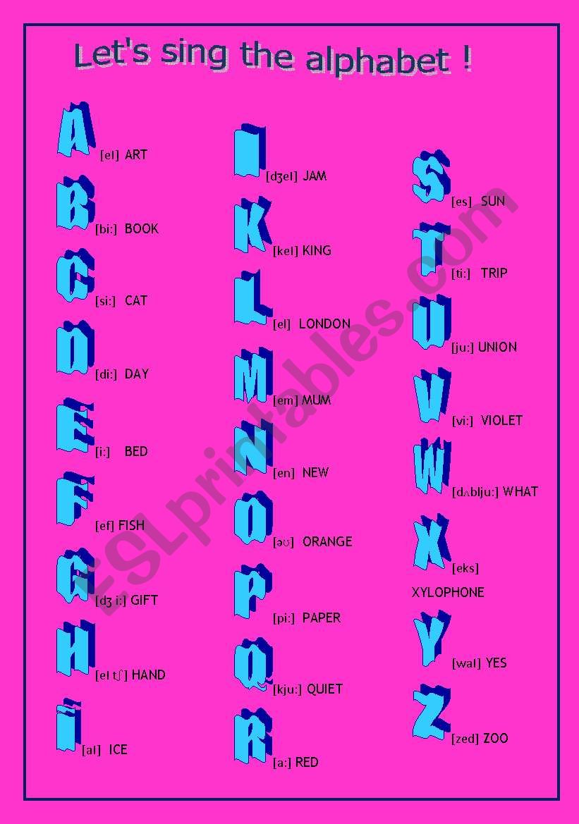 Alphabet worksheet