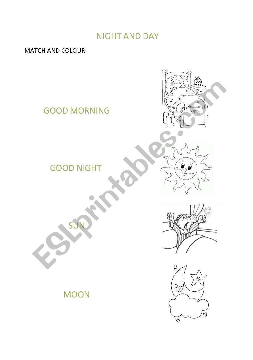 NIGHT AND DAY worksheet