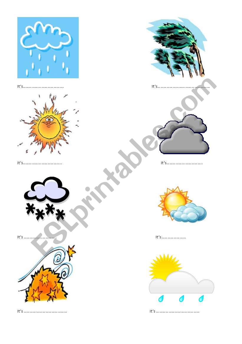 WHATS THE WEATHER LIKE? worksheet