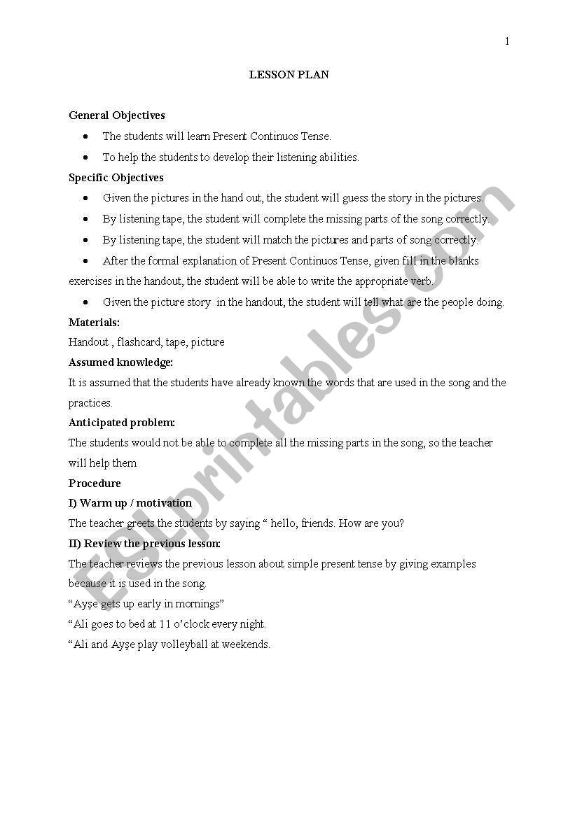 lesson plan worksheet