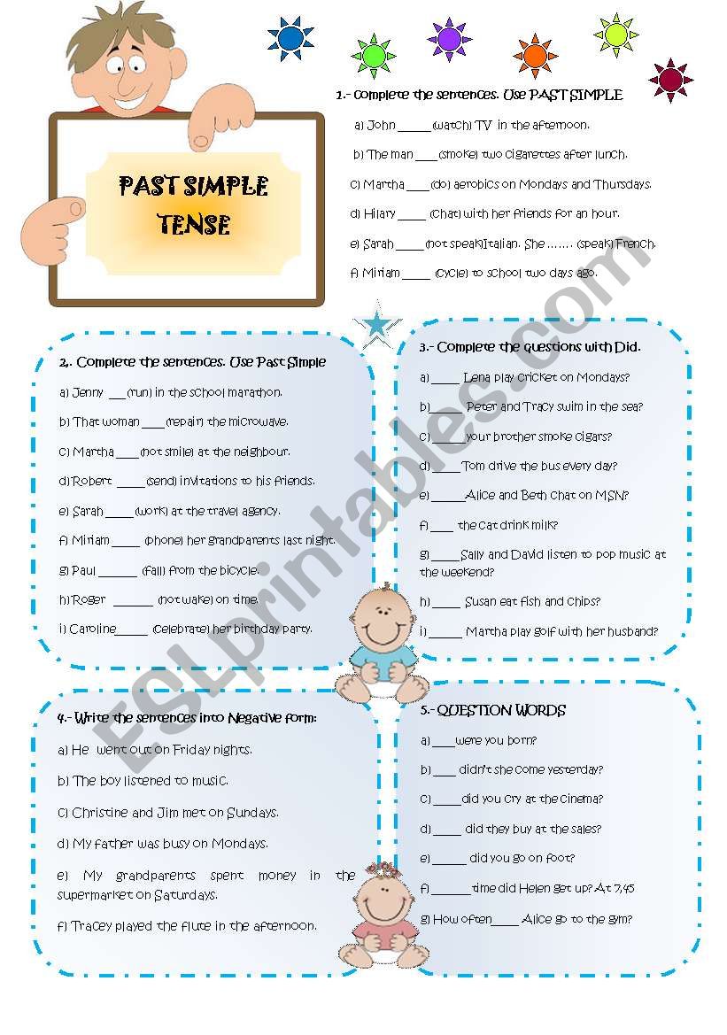 REVISION PAST SIMPLE TENSE worksheet