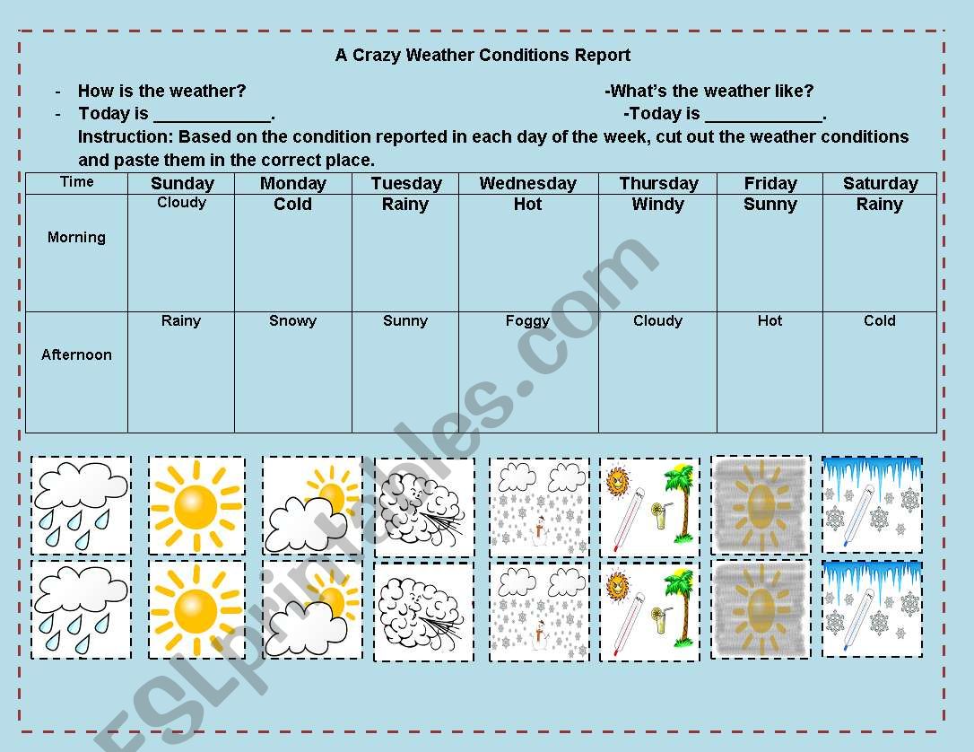 A Crazy Weather Conditions Report