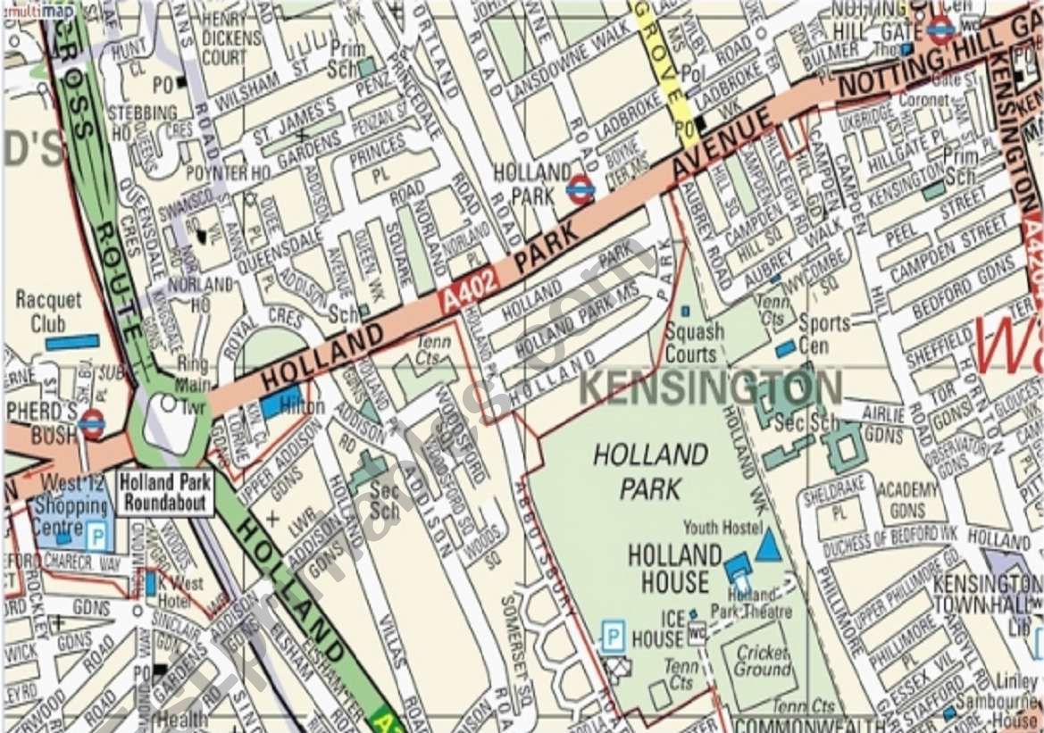 Directions - Make your way through a real London Map