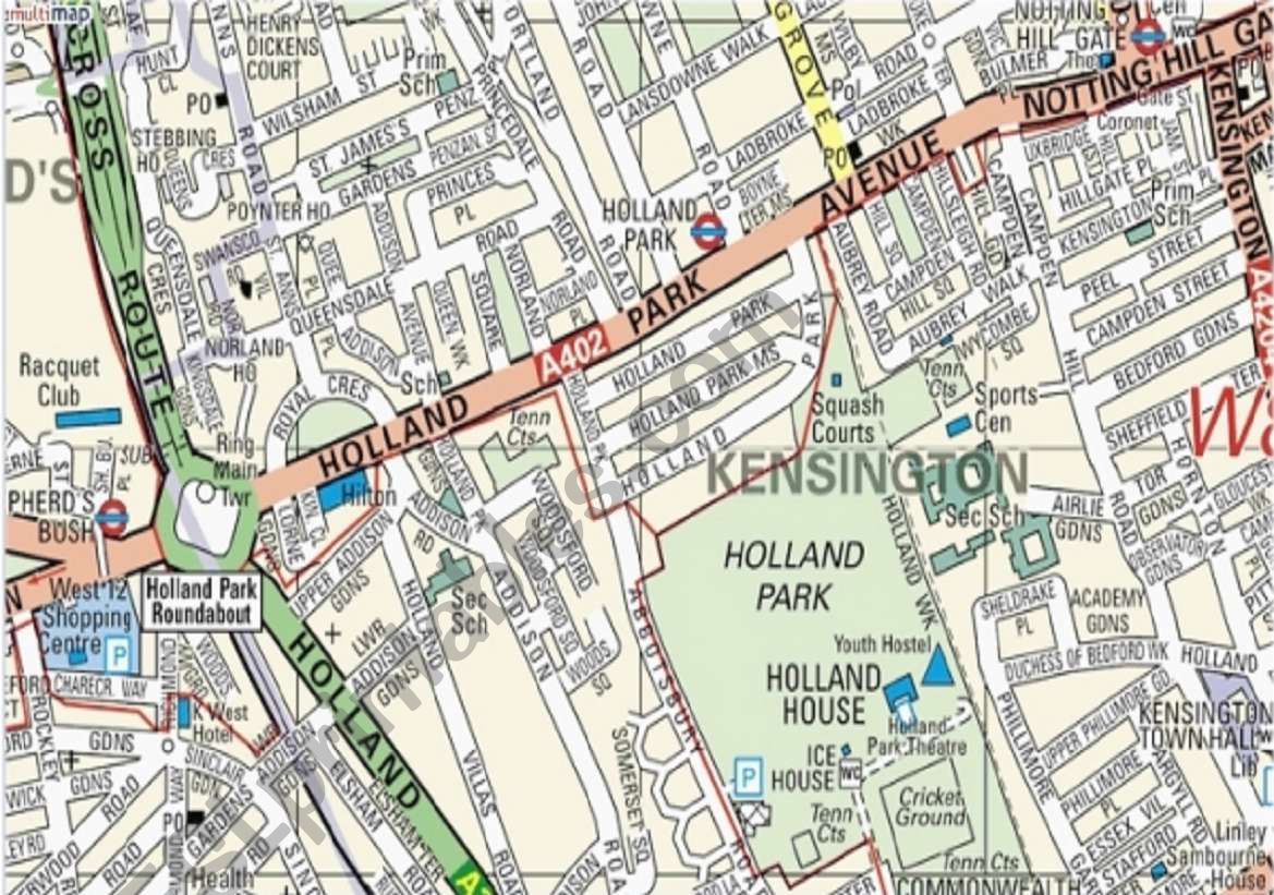 Directions - Make your way through a real London Map