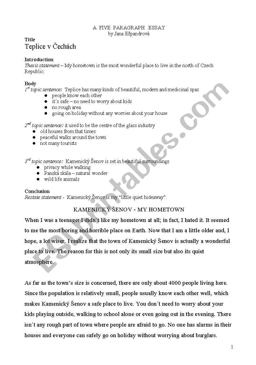 hometown by yuichan worksheet