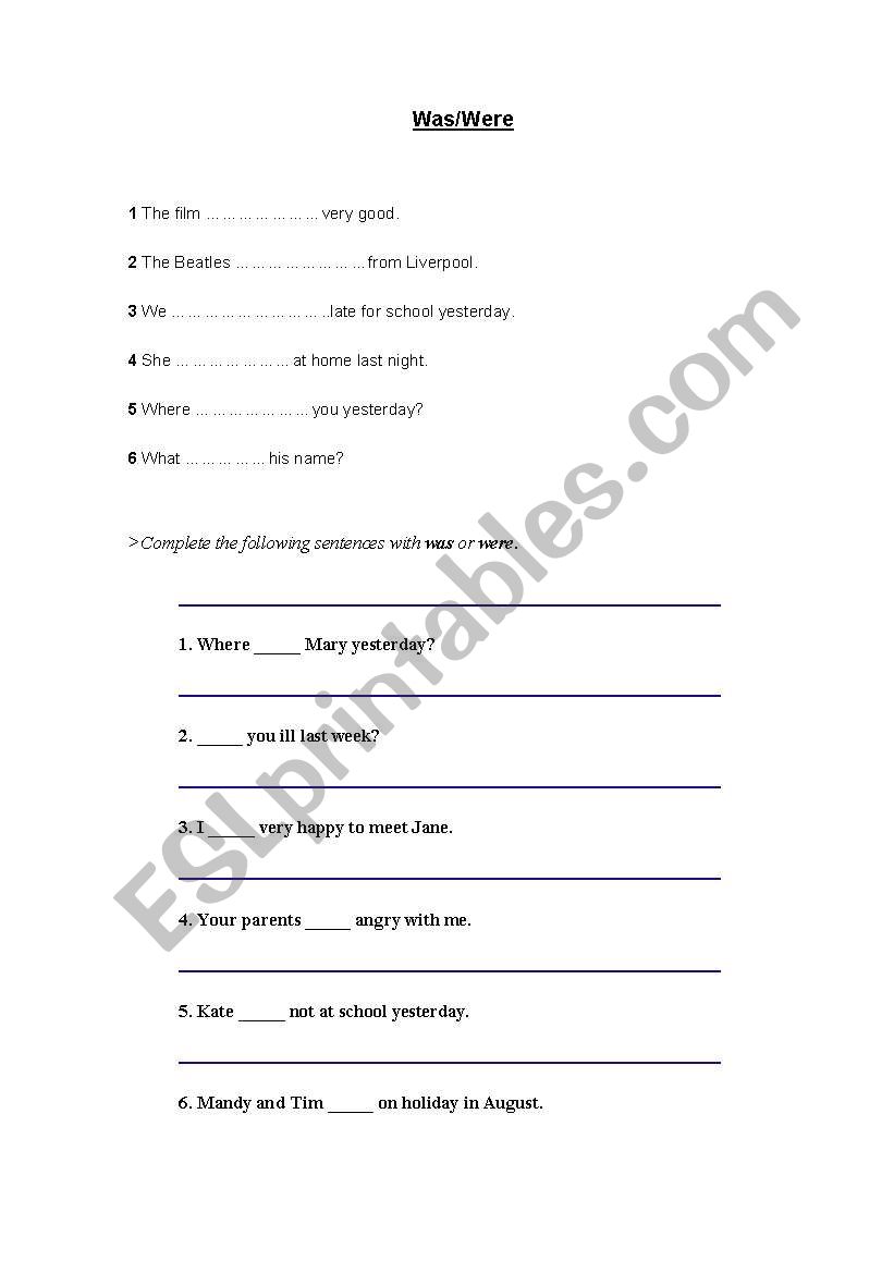 past simple worksheet