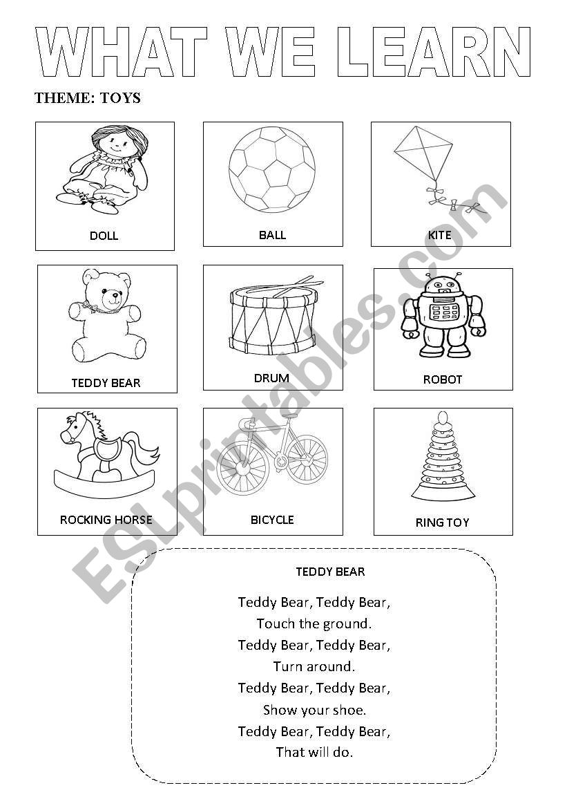 toys worksheet