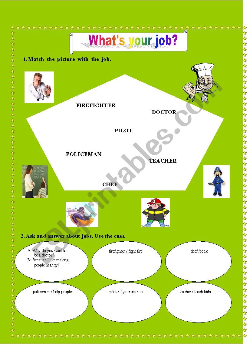 Whats your job? worksheet