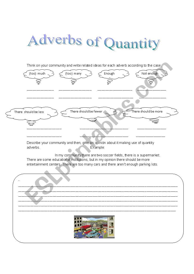 quantity adverbs worksheet