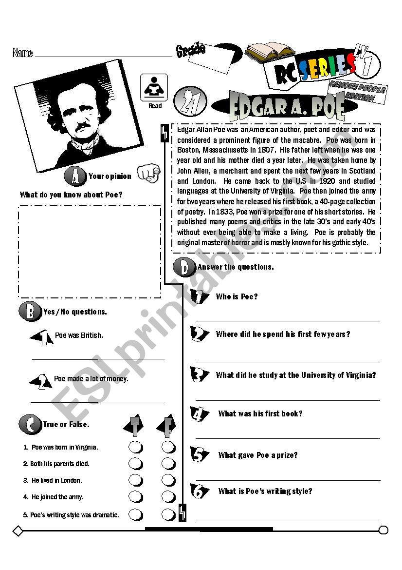 RC Series Famous People Edition_21 Edgar Allen Poe (Fully Editable) 