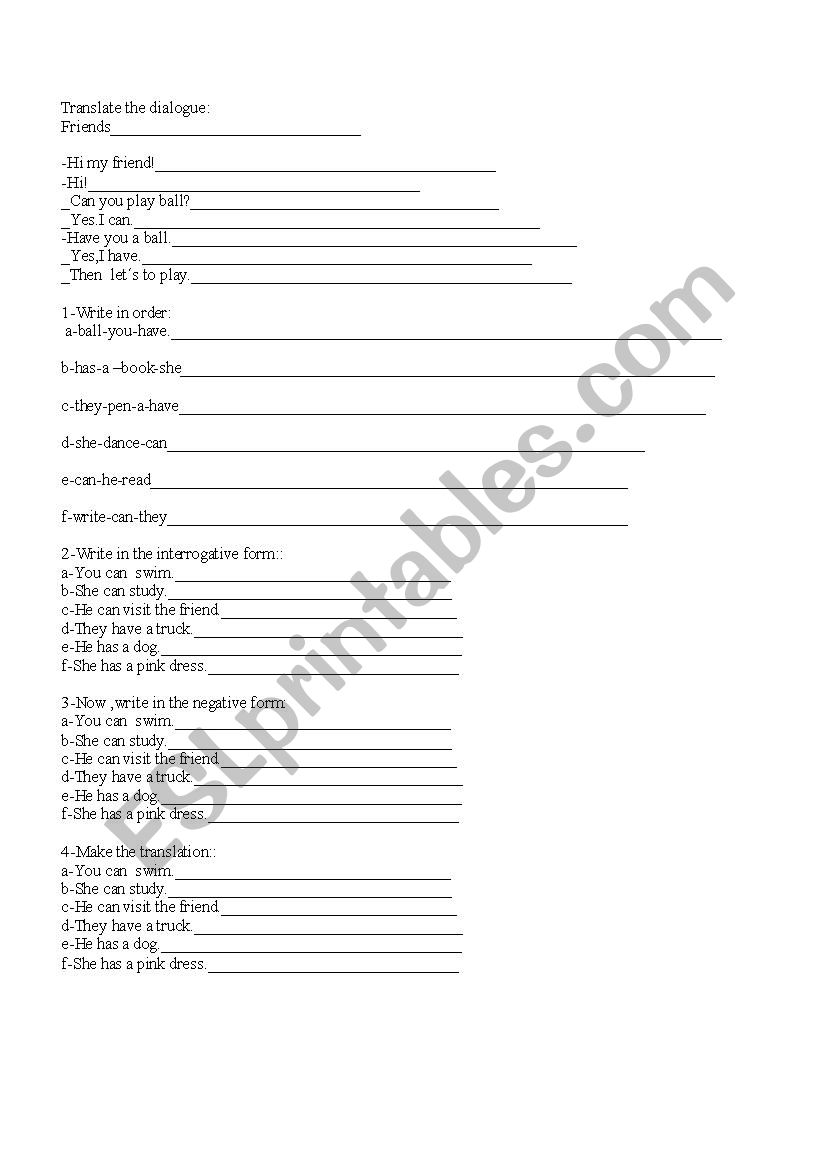 exercise-can worksheet