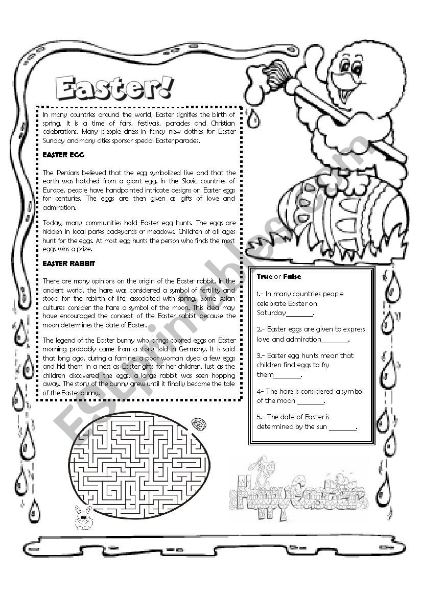 Easter worksheet